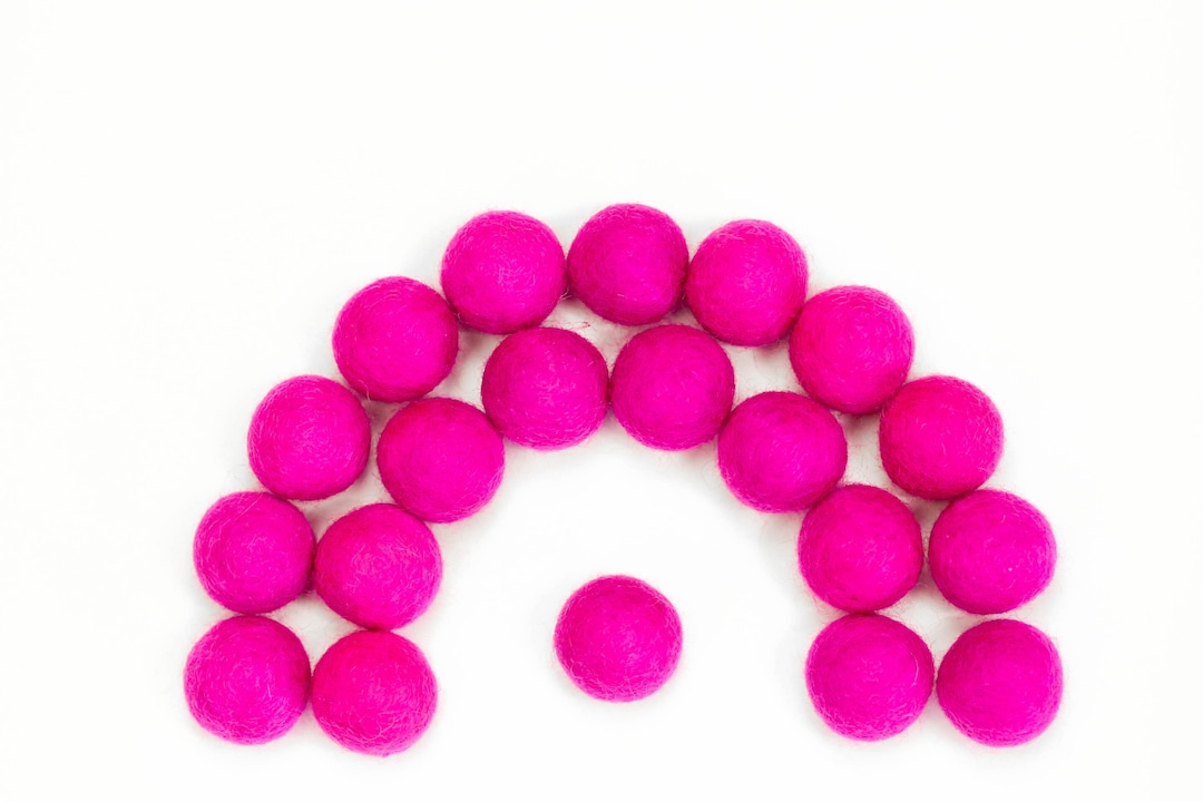 Garland DIY Felt Balls // 100 Felt Pom Poms // Felt Beads // Etsy