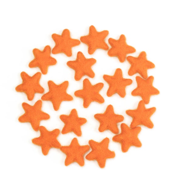 Orange Star | Orange Felt Star | Carrot Felt Star