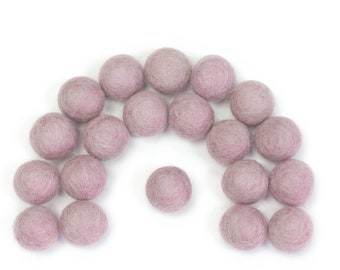 Felt Balls // DIY Garland // diy Mobile // diy Necklace // Felt Poms // Wool Beads // SWEET ORCHID // 1 cm 1.5 cm 2 cm 2.5 cm 3 cm 4.0 cm