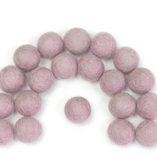 Felt Balls // DIY Garland // diy Mobile // diy Necklace // Felt Poms // Wool Beads // SWEET ORCHID // 1 cm 1.5 cm 2 cm 2.5 cm 3 cm 4.0 cm