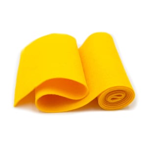 Rolle aus 100 Prozent Wollfilz - 13cm x 92cm - 100% Wollfilz - GOLDENROD