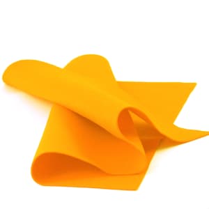 100% Wool Felt Sheet in Color MANGO - 18&quot; X 18&quot; Wool Felt Sheet - Merino Wool Felt - European Wool Felt