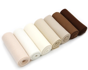 Neutral Wool Felt | Neutral Felt Rolls Collection | 100% Percent Wool Felt | 5" X 36" Pure Wool Felt