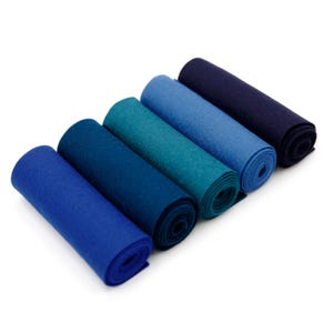 Dark Blue Wool Felt | Dark Blue Felt Rolls Collection | 100% Percent Wool Felt | 5&quot; X 36&quot; Pure Wool Felt