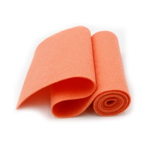 Filzrolle aus 100% Wollfilz in der Farbe PAPAYA - Bastelfilz aus Merinowolle
