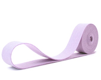 Wool Felt - 100 Percent Wool Felt Ribbon in color LILAC - 3/4 Inch X 2 Yards - Merino Wool Felt - Purple Ribbon - Lilac Ribbon