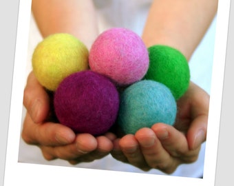 Jumbo Wool Felt Balls // Mixed Colors // 4 cm // 20 Count
