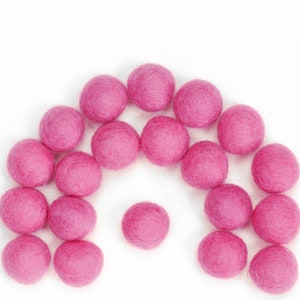 Garland DIY Felt Balls // Felt Poms // Felt Beads // diy Mobile // diy Necklace // DARK PINK // 1 cm 1.5 cm 2 cm 2.5 cm 3 cm 4 cm