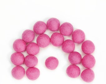 Garland DIY Felt Balls // Felt Poms // Felt Beads // diy Mobile // diy Necklace // DARK PINK // 1 cm 1.5 cm 2 cm 2.5 cm 3 cm 4 cm