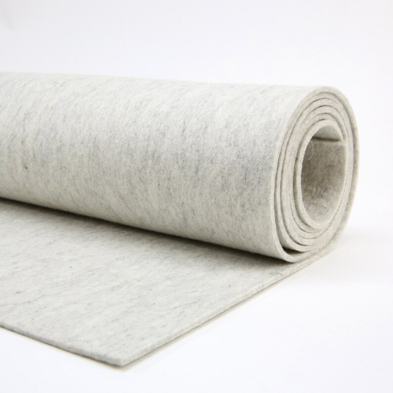 3mm Wool Felt HEATHER WHITE // Thick Wool Felt // Designer Etsy