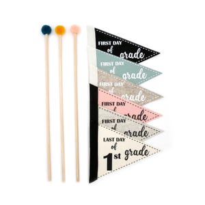 Customizable First Day of School Pennant | Personalized First Day Flag | Last Day of School Banner