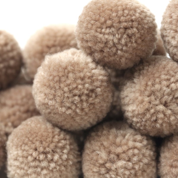 Yarn Poms -  P31 TAUPE Yarn Pom Pom