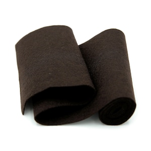 100 Prozent Wollfilz in der Farbe KAFFEE - 13x10 cm Wollfilz in Braun, Brauner Wollfilz aus Merinowolle