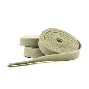 Wool Felt - 100% Wool Felt Ribbon in color TAUPE - 1/2 Inch X 2 Yards - Merino Wool Felt - Brown Ribbon - Taupe Ribbon