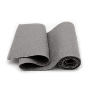 Filzrolle 100 Prozent in der Farbe GRAU - 12cm X 92cm Wollfilz in Grau