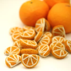 Felt Oranges // Felt Summer Fruits // Felt Sunkist Orange Slices // Sunkist Orange Felt Slices