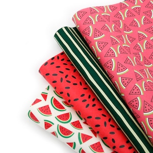 Merinowolvilt | Bedrukt vilt | Vilt met patroon | WATERMELOEN WONDER Wolvilt | Aardbeienwolvilt