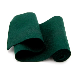 Filzrolle 100% Wolle in der Farbe HUNTERGRÜN - 13cm x 92cm