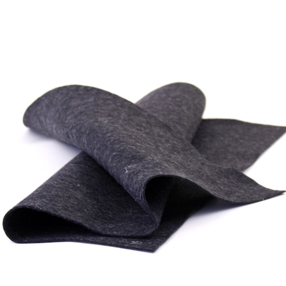 Heather Dark Gray Wool Felt Sheet: 100% Wool Felt