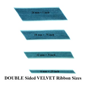 Velvet Ribbon // Double Sided Velvet Ribbon // Double Faced Velvet Ribbon SHORELINE image 5