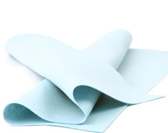 100% Wool Felt Sheet in Color LIGHT BLUE - 18" X 18" Wool Felt Sheet - Merino Wool Felt - European Wool Felt