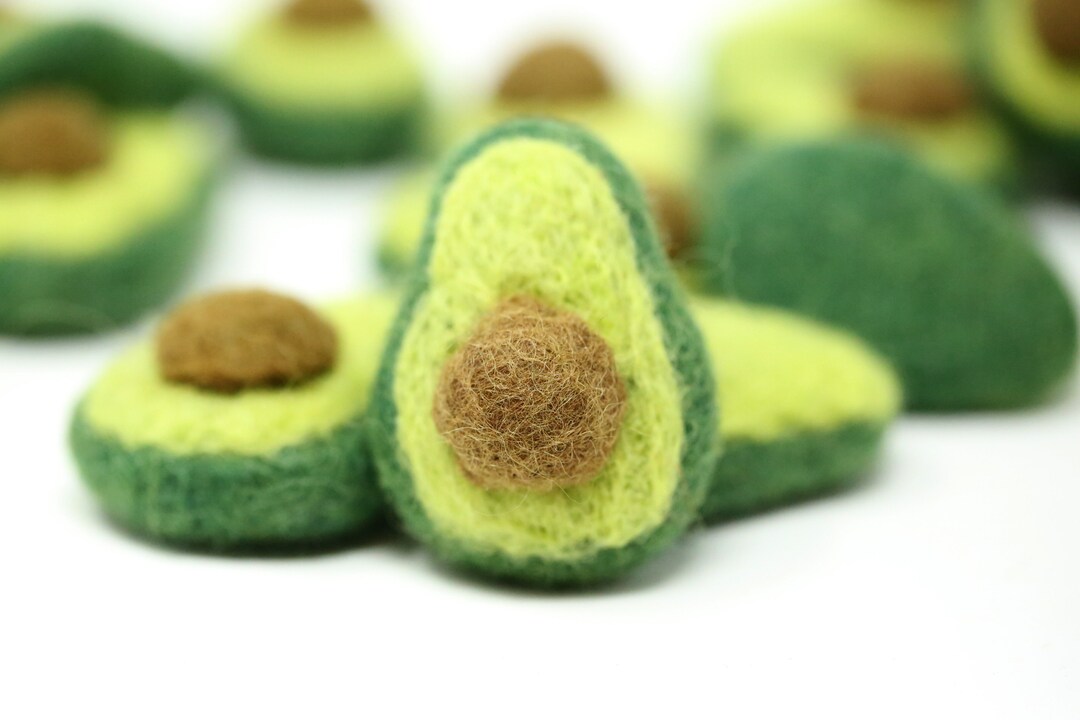 Felt Avocado Felted Avocados Felt Shapes Etsy