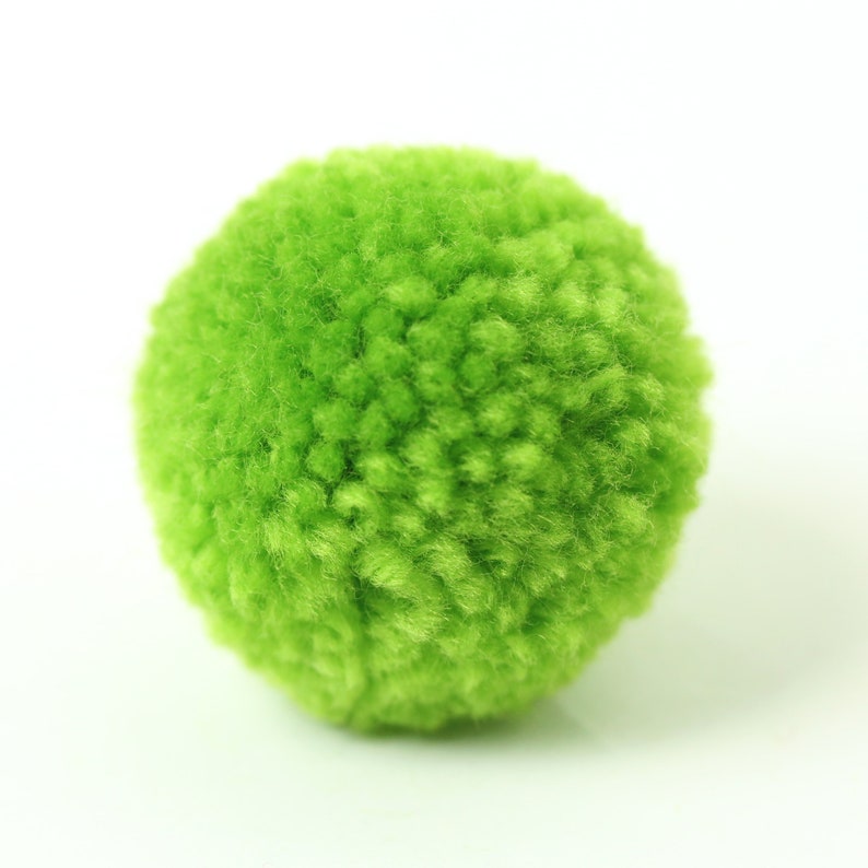 Yarn Poms P22 LIME GREEN Yarn Pom Pom Etsy