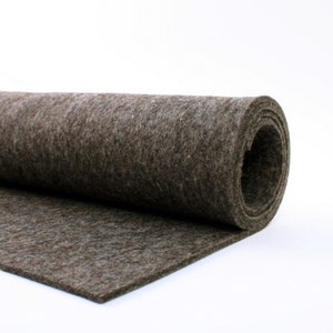 Thick Wool Felt - 3mm - 18" X 18" - 100% Wool Felt - Heather Chocolate Wool Felt