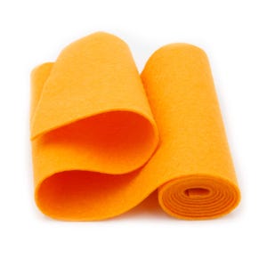 100 Percent Wool Felt Roll - Wool Felt color MANGO - 5&quot; X 36&quot; Wool Felt - 100% Wool Felt