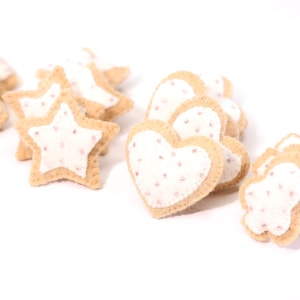 Felt Sugar Cookies Set of 4  | Felted Cookies Set | Felted Sugar Cookies