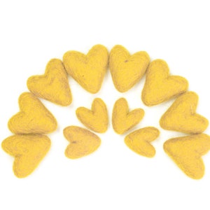 Gold Felt Hearts | Mini Hearts | Heart Garland | Valentine Garland | Valentine Gift | Valentine Decor | Bowl Fillers
