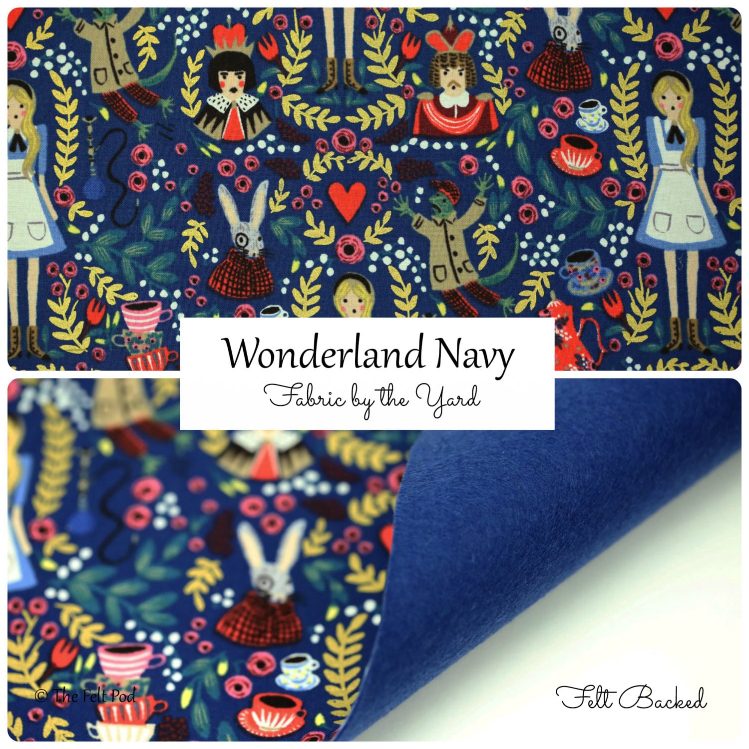 Rifle Paper Co Wonderland Navy // Rifle Paper Co Binding // Etsy