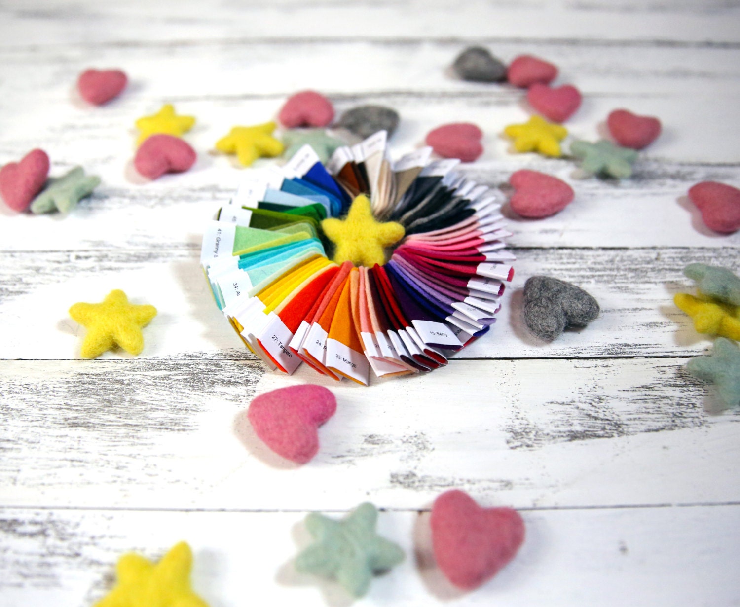 Color Card Swatch Card Color Ring Swatch Ring Wool | Etsy