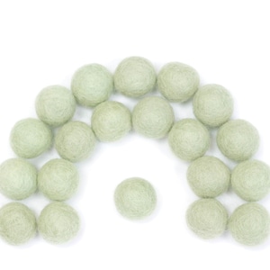 Felt Balls | Felt Poms // Felt Pom Poms // Felt Beads // Felt Garland // GREEN TEA - New Color