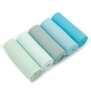 Blue Wool Felt Roll | Blue Green Wool Felt Rolls | 100 Percent Wool Felt | 5&quot; X 36&quot; Pure Wool Felt