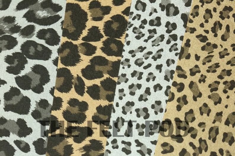 Metallic Felt Brushed GOLD MINI LEOPARD Felt Wool Felt | Etsy