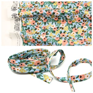 Rifle Paper Garden Party Rosa Chambray Metallic Fabric