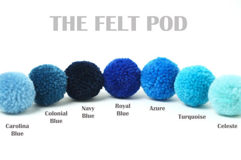 Yarn Poms P10 NAVY BLUE Yarn Pom Pom image 4