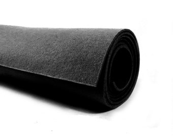 Black Thick Wool Felt | 3mm Wool Felt | 100% Wool Felt | Black Felt | 3mm Wool Felt | Felt Handbags | Felt ipad Cover