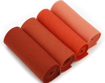 Autumn Wool Felt | Autumn Felt Colors | 100% Percent Wool Felt | 5" X 36" Pure Wool Felt