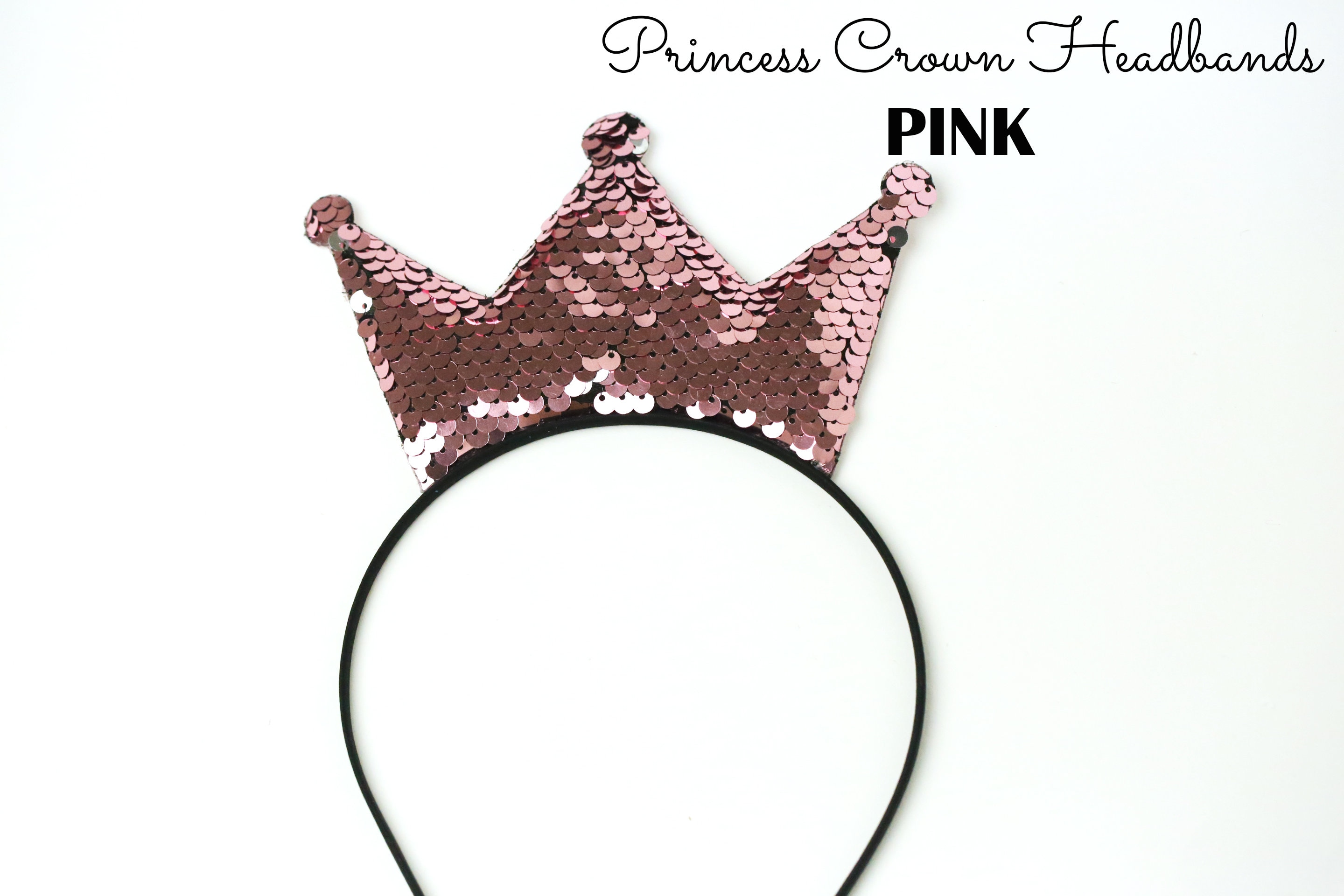 Princess Crown Headbands | Princess Crown Sequin Headbands - Etsy