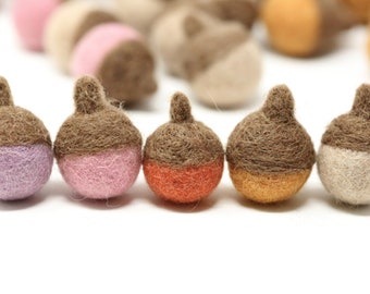 Felt Acorns | Felted Acorns | Felt Shapes