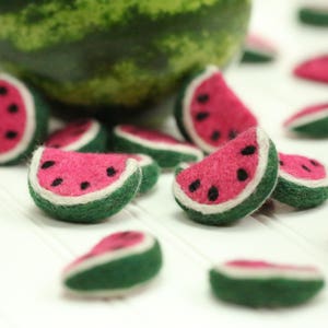 Vilten watermeloen // Vilten zomerfruit // Vilten watermeloenschijfjes