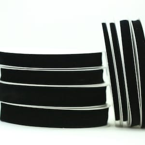 Velvet Ribbon // Double Sided Velvet Ribbon // Double Faced Velvet Ribbon BLACK image 3