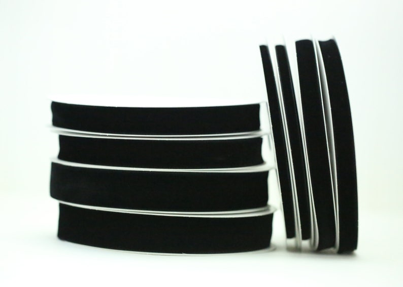 Velvet Ribbon // Double Sided Velvet Ribbon // Double Faced Velvet Ribbon BLACK image 3