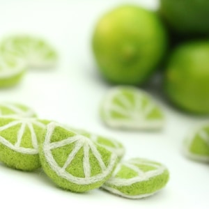 Felt Limes // Felt Summer Fruits // Felt Lime Slices