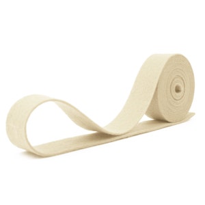 Wool Felt - 100 Percent Wool Felt Ribbon in color SAND - 3/4 Inch X 2 Yards - Merino Wool Felt - Brown Ribbon - Sand RIbbon