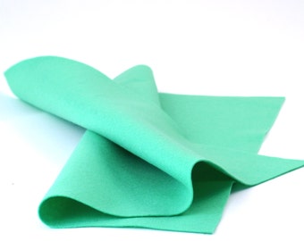 100% Wool Felt Sheet in Color  AQUAMARINE - 18" X 18" Wool Felt Sheet - Merino Wool Felt - European Wool Felt