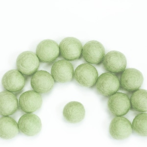 Felt Poms / Felt Ball Garland DIY / DIY Mobile / Diy Necklace / Wool Felt Balls / Wool Beads / AVOCADO / 1 cm 1.5 cm 2 cm 2.5 cm 3 cm 4 cm