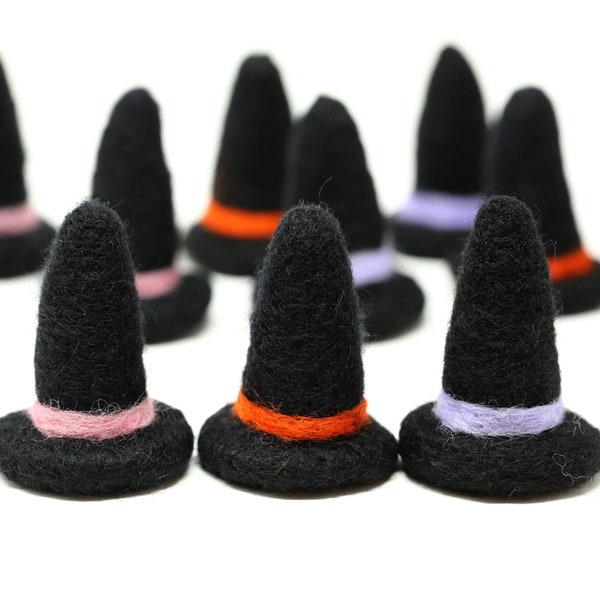 Felt Witch Hat | Felt Halloween Shapes | Felt Shapes | Black Witch Hat | 1 or 3 Pieces